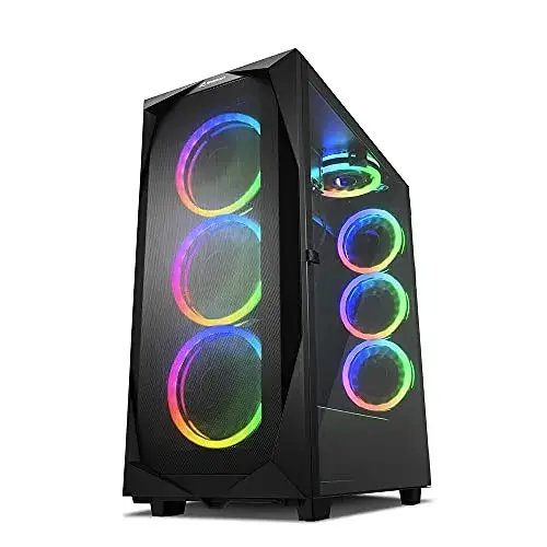 Sharkoon REV300 Tower PC Preto Vidro Temperado RGB USB-C/3.2