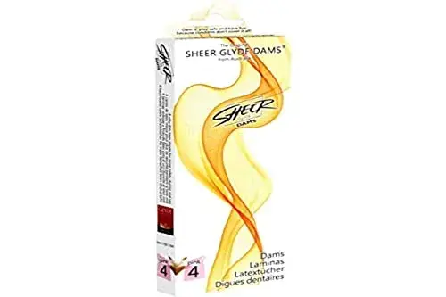 Sheer Glyder Dams Dams Folhas Látex Morango 4 unidades
