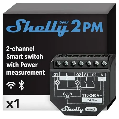 Shelly Interruptor Duplo Wi-Fi 2 Circuitos