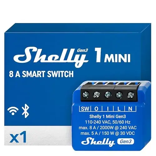 Shelly Interruptor Smart WiFi Bluetooth 8A