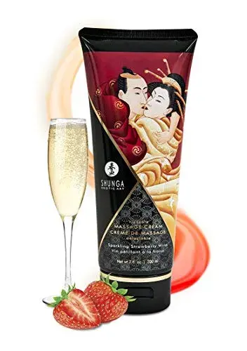Shunga Creme de Massagem Espumante Morango 200ml