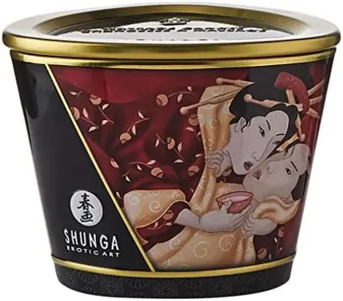 Shunga Vela de Massagem Romance Champanhe e Morango 170ml