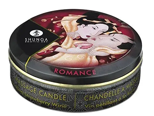 Shunga Vela Massagem Afrodisíaca Champagne Morango 30ml