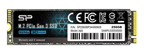 Silicon Power A60 256GB SSD NVMe Preto