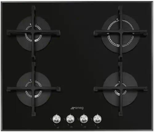 Smeg PV164N2 7500W Gás Preto Encastrável