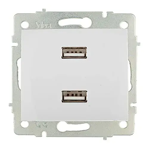 Solera Carregador USB Duplo 5V 4200MA Branco