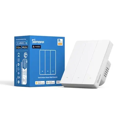 Sonoff Interruptor Parede M5-3C-80W Wi-Fi 3 Canais