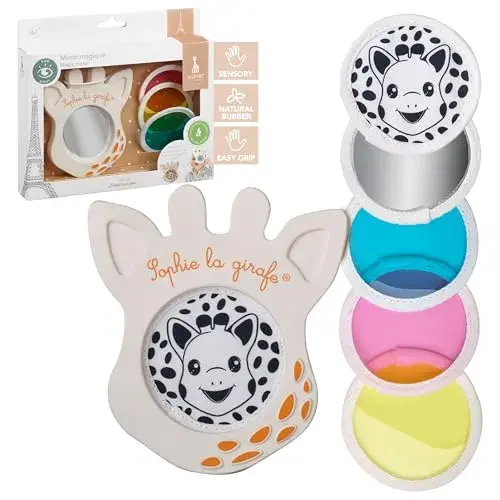 Sophie La Girafe Espelho Educativo de Bebê para Desenvolvimento Visual 0M+