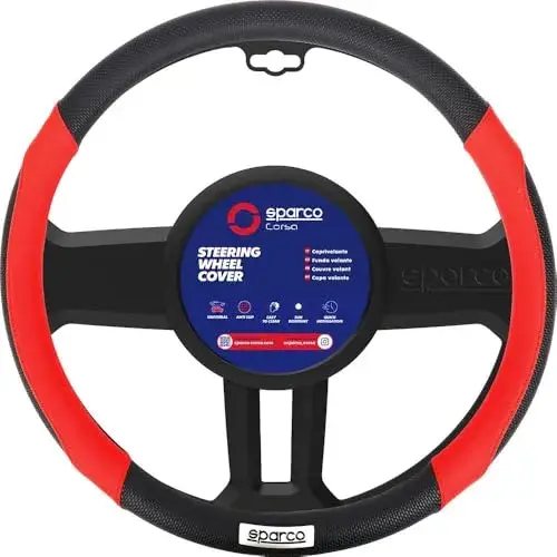 Sparco Capa de Volante PVC Vermelho