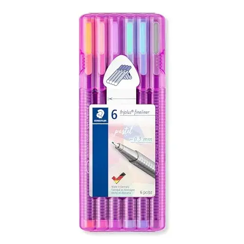Staedtler Fineliner Triplus Pastel 6-uni Canetas