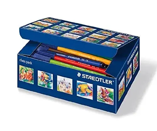 Staedtler Marcador Fibra 1mm Tinta Anti-secagem Caixa 100 un.