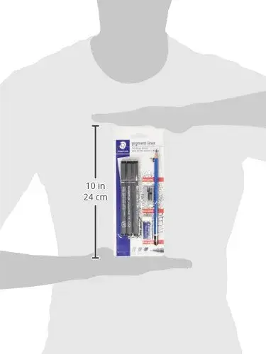 Staedtler Canetas de Feltro Preto 0,2mm 0,4mm 0,8mm