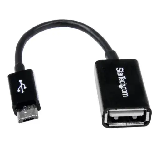 Startech Adaptador Micro USB Macho a USB Hembra OTG 12cm Preto