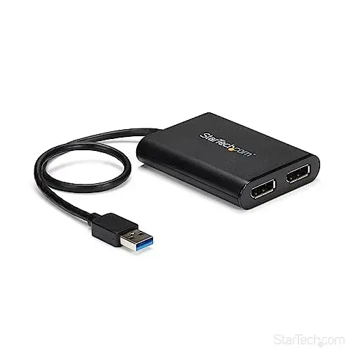 Startech Adaptador USB 3.0 para 2x DisplayPort 4K 60Hz