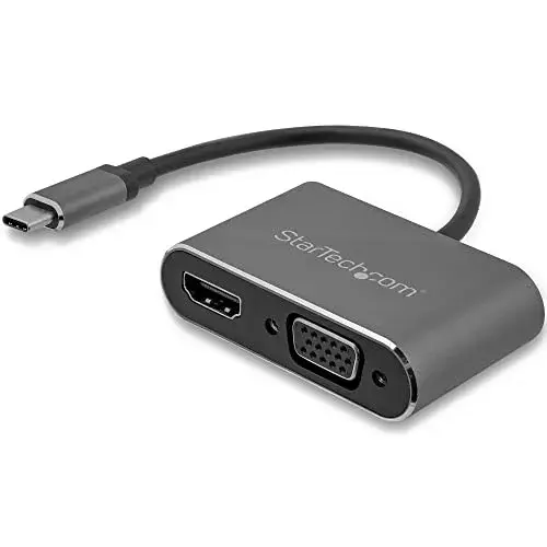 Startech Adaptador USB-C para VGA HDMI Space Grey