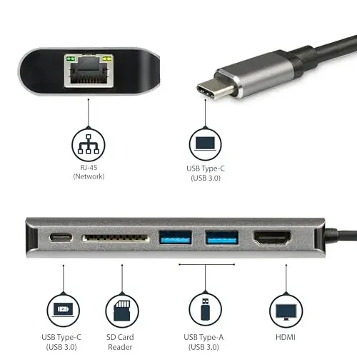 Startech.com DKT30CSDHPD Docking Station USB-C HDMI Ethernet SD