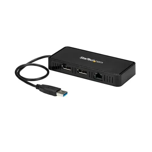 Startech USBA2DPGB Duplicador USB 3.0 com Displayport Dual 4K