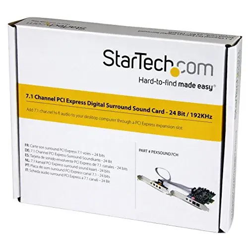 Startech.com Placa de Som PCI Surround 7.1 com Conector Spdif