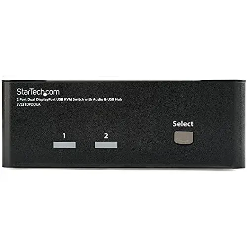 Startech.com Switch Kvm Displayport 2 Portas Duplas Áudio 7.1 Canais