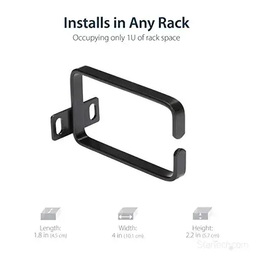 Startech Anel para Cabos Rack 1U Compatível com Padrão Standard