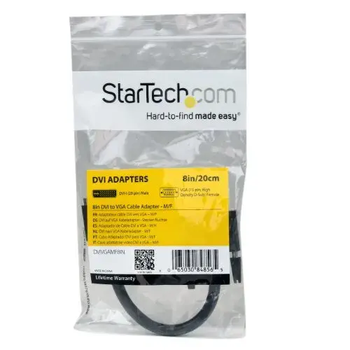 Startech Cabo Adaptador DVI-I Macho – VGA Fêmea 20cm