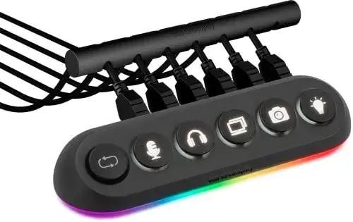 Streamplify HUB DECK 5 Slot RGB USB 12V Preto