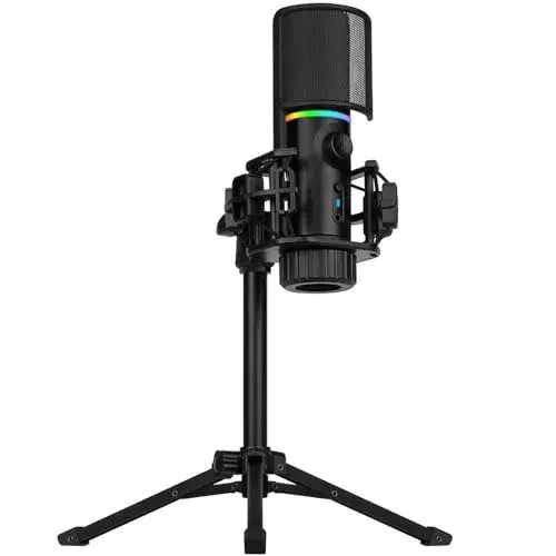 Streamplify MIC RGB Tripod Microfone com Iluminação RGB Dinâmica