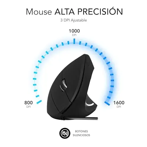 Subblim EDGVU01 Rato Óptico Vertical 1600dpi USB Preto