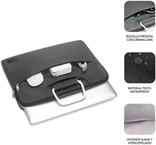 Subblim S8 Cinzenta Laptop Sleeve Poliéster Oxford