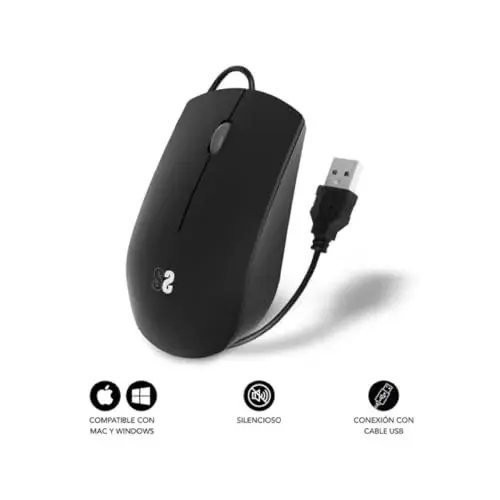 Subblim SUBMO-B2BS001 Mouse Ambidestro 1200 Dpi USB Preto