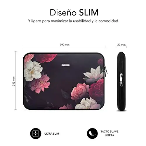 Subblim Sleeve Neo Flowers 15,6 neoprene proteção