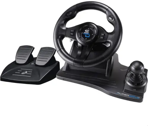 Subsonic GS550 Volante e Pedais USB Compatível com PC, PS4, Xbox One e Series X