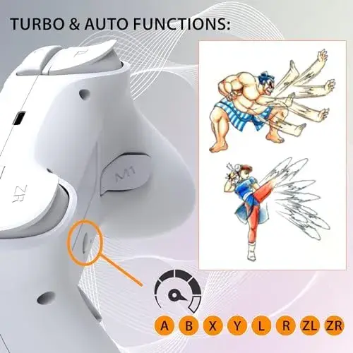 Subsonic Comando Sem Fios LED RGB Switch Branco Compatibilidade Nintendo