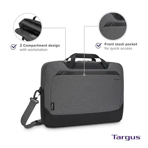 Targus CypressEco TopLoad 15.6″ Grey Recycled Polyester