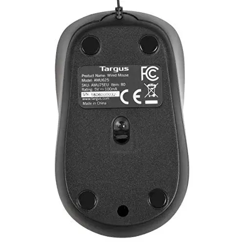 Targus AMU75EU Mouse Óptico 1000 DPI USB Preto