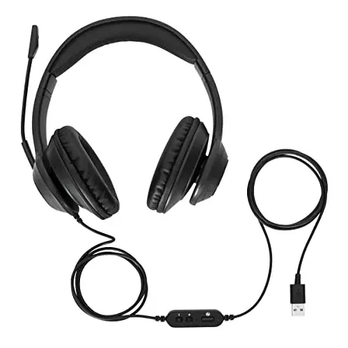Targus Headset Usb Microfone Controle Volume Preto