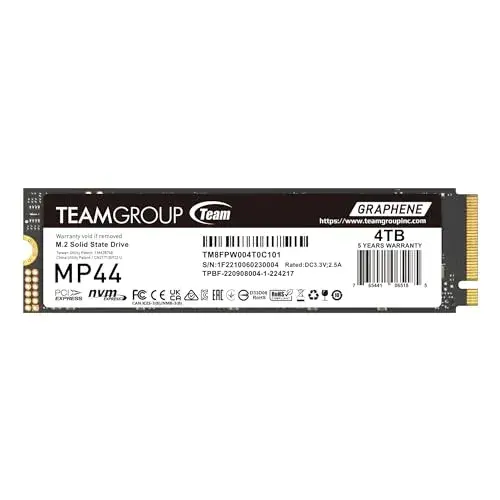 Teamgroup MP44-7400R 4TB SSD NVMe PCIe 4.0 Preto
