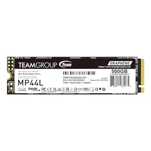 Teamgroup MP44L 500GB SSD NVMe PCIe 4.0 Preto