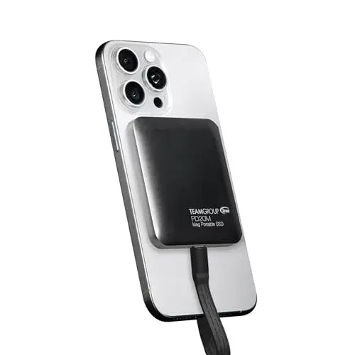 Teamgroup SSD 1TB USB 3.2 Preto e branco