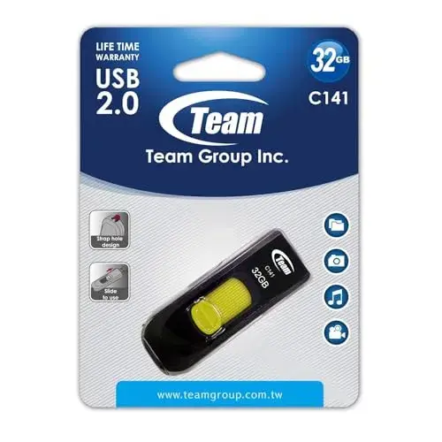 Teamgroup TC14132GY01 32GB Preto Amarelo Pens USB
