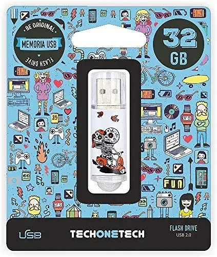 Tech One TEC4002-32 32GB Caveira Moto USB 2.0
