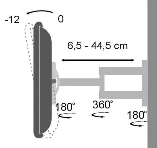 Techly ICA-LCD-2903WH Suporte para TV e Monitor 19 a 37″