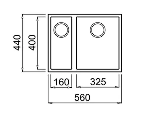 Teka Lava-Louça Square 2C 560 Tg Black