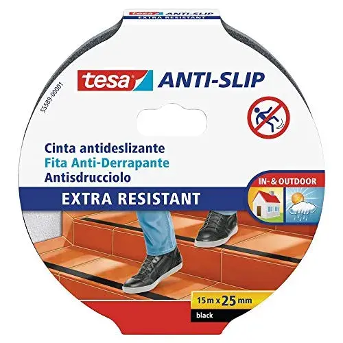 Tesa Fita Antiderrapante 15mx25mm Preto