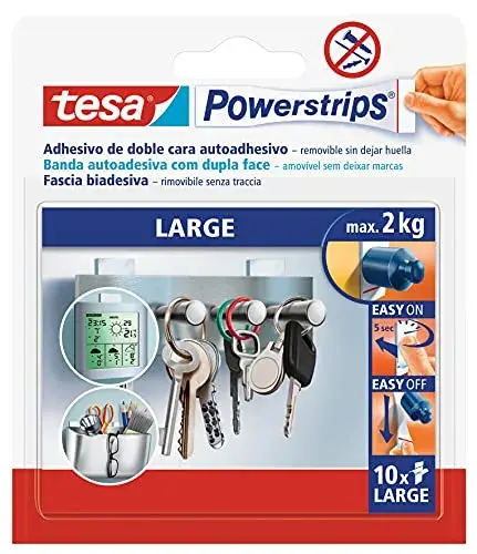 Tesa Powerstrips grande 50mmx20mm 10unid
