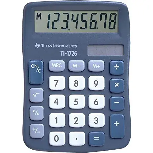 Texas Instruments TI-1726 Calculadora Bolsa Azul