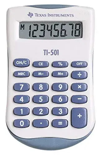 Texas Instruments TI-501 Calculadora de Bolso 8 Dígitos