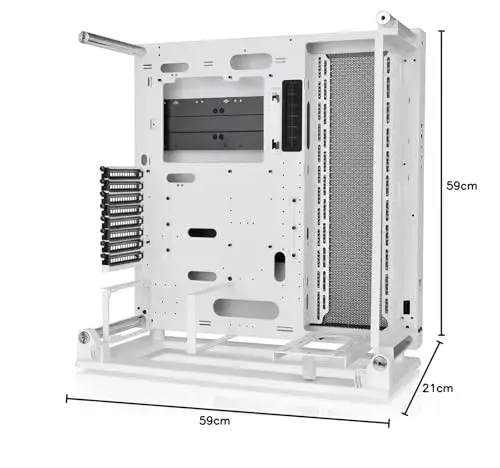 Thermaltake Core p3 Tg Pro Midi Tower Branco Janela de vidro temperado