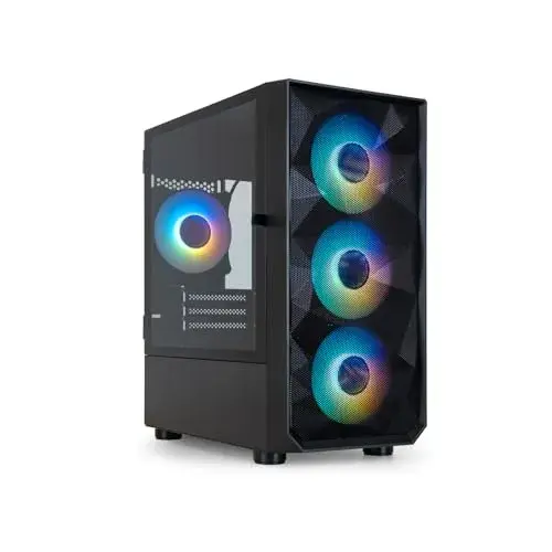 TooQ Seizure Micro-ATX Caixa PC Preto com Vidro Temperado ARGB