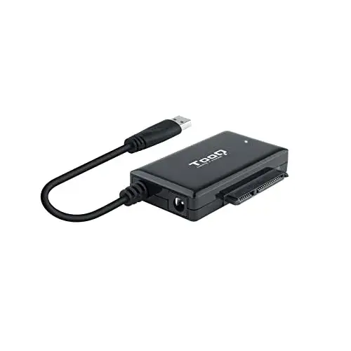 TooQ TQHDA-02C USB-C SATA HDD SSD Compatível com Discos de 2,5″ e 3,5″ Preto